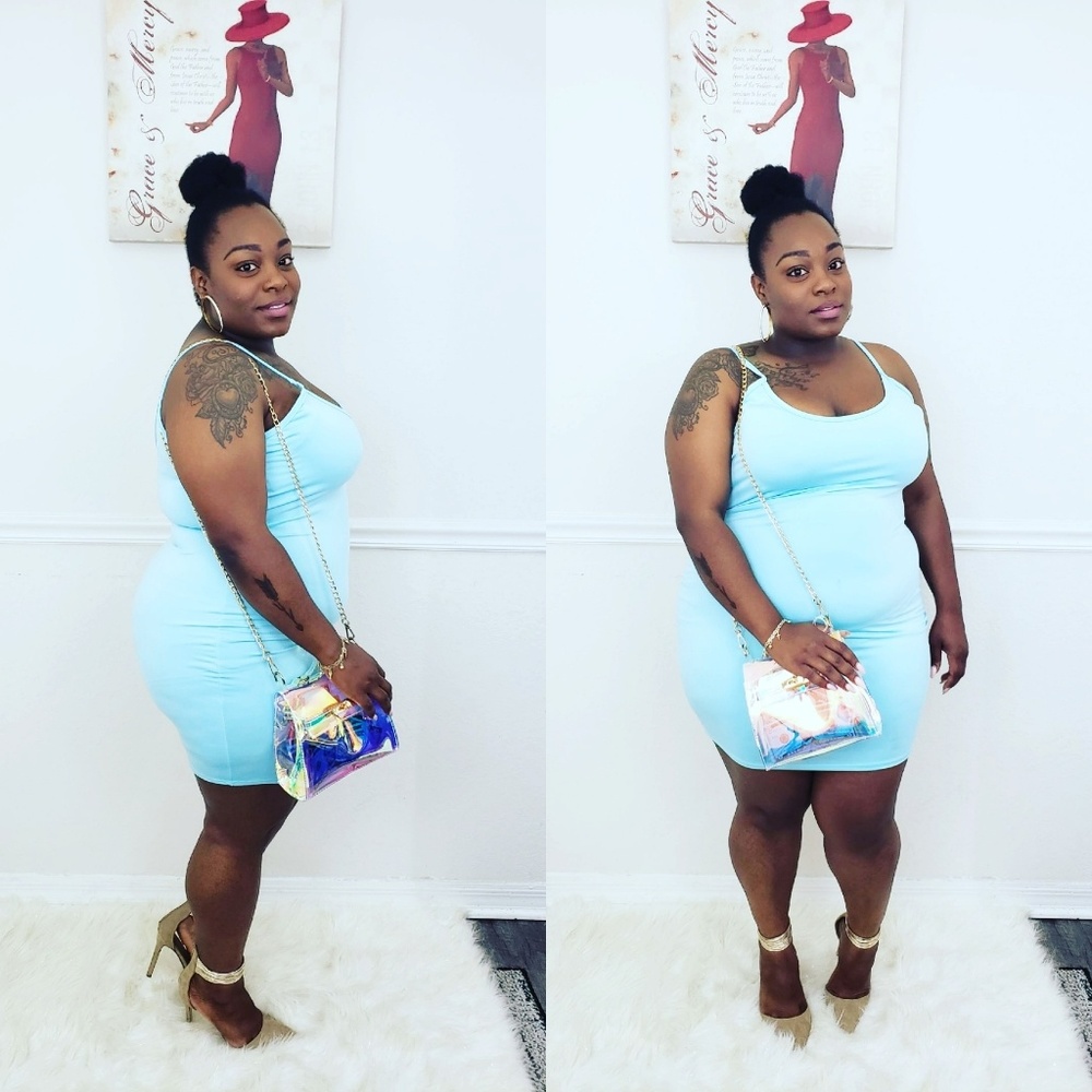 Sky blue dress